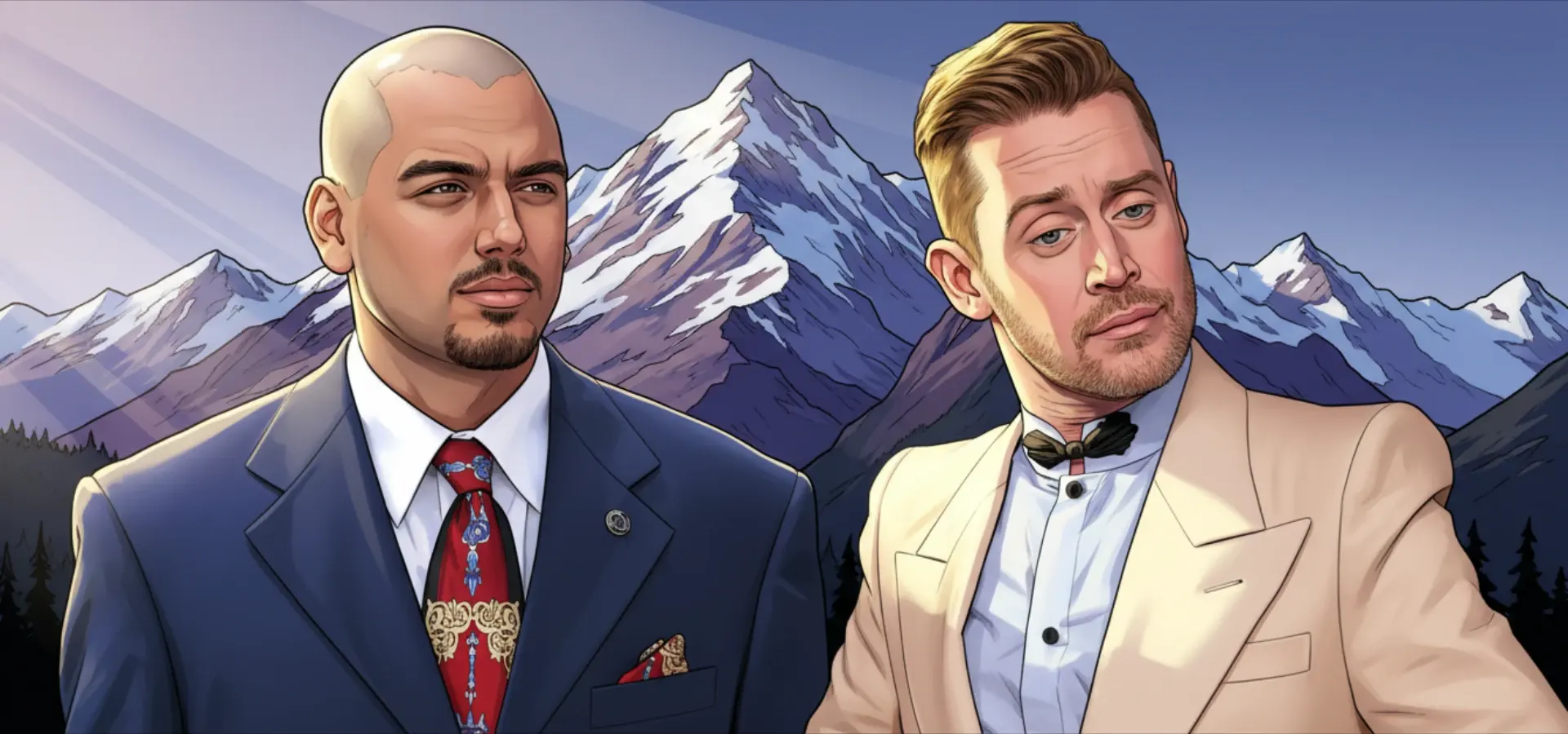 Brett Barnes and Macaulay Culkin